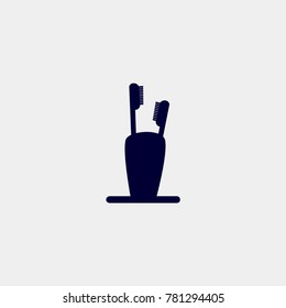 tooth brush icon, vector illustration