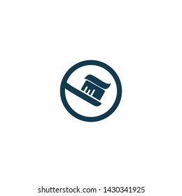 tooth brush icon vector logo template