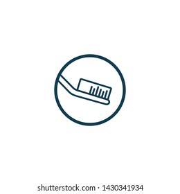 tooth brush icon vector logo template