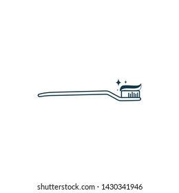 tooth brush icon vector logo template