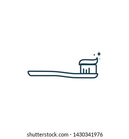 tooth brush icon vector logo template