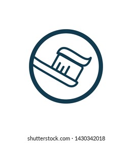 tooth brush icon vector logo template