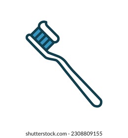Vector de icono de brocha dental en el diseño de moda