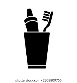 Tooth brush icon vector on trendy design