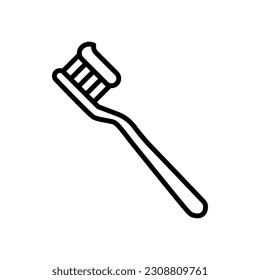 Tooth brush icon vector on trendy design