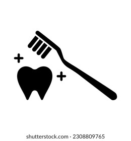 Tooth brush icon vector on trendy design