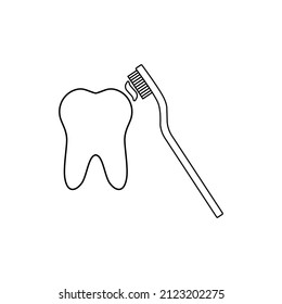 Icono de pincel dental Icono de vector Ilustración