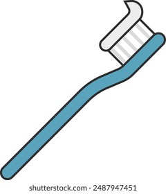 Zahnbürsten-Illustration isoliert auf weiß