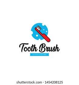 Tooth Brush Logo Design Vector