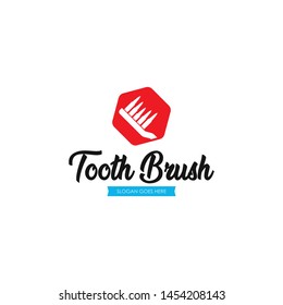 Tooth Brush Logo Design Vector