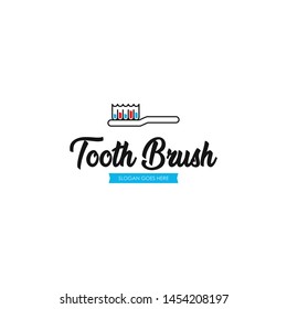 Tooth Brush Logo Design Vector