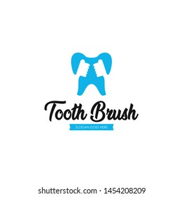 Tooth Brush Logo Design Vector