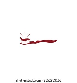 Tooth brush logo design vector