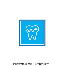 Tooth brush logo vector design illustration