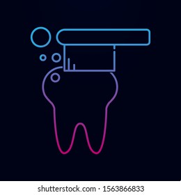 Tooth brush nolan icon. Simple thin line, outline vector of dantist icons for ui and ux, website or mobile application