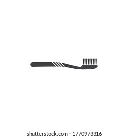 Icono del logotipo de pegado de pincel dental ilustración vectorial