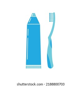 Tooth brush paste logo icon vector illustration vector
