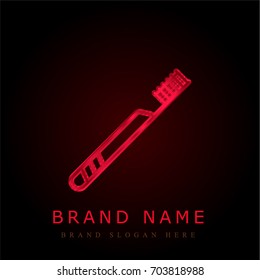 Tooth Brush red chromium metallic logo