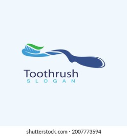 Tooth brush with toothpaste icon trendy silhouette modern style design. Vector