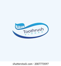 Pincel dental con ícono de pasta dentífrica diseño de estilo moderno. Vector