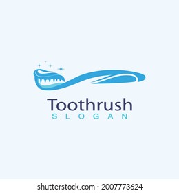 Tooth brush with toothpaste icon trendy silhouette modern style design. Vector