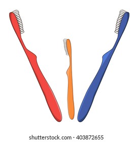 Tooth brush vector cartoon