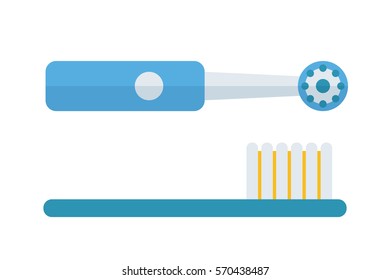 Tooth Brush Vector Icon.