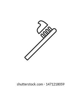 Tooth brush vector icon. Tooth brush vector illustration