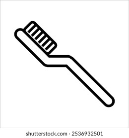 Plantilla de línea de icono de Vector de cepillo de dientes