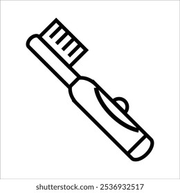 tooth brush vector icon line template