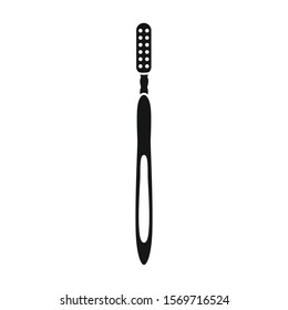 Tooth brush vector icon.Black vector icon isolated on white background tooth brush .