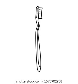 Tooth brush vector icon.Line vector icon isolated on white background tooth brush.