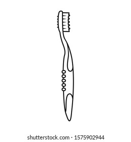 Tooth brush vector icon.Line vector icon isolated on white background tooth brush.