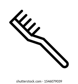 Tooth Brush Vector Thin Line Icon