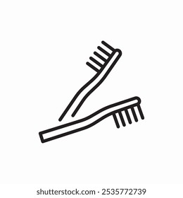 pincéis de dentes ícone sinal vetor
