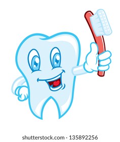 tooth brushing cartoon