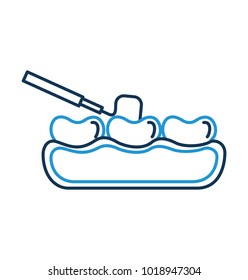 tooth care with dentistry hook