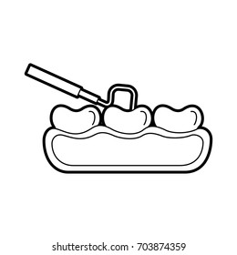 tooth care with dentistry hook