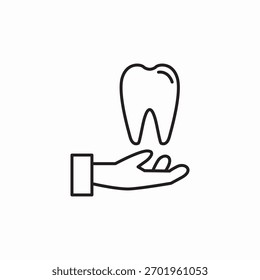 Vector de signo de icono de cuidado dental