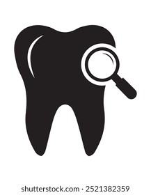 Tooth Care Icon, Silhouette and Vector Art.
Dental Treatment. Dentistry Solid Symbol.
Isolated Vector Illustration.