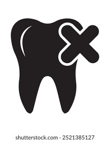 Tooth Care Icon, Silhouette and Vector Art.
Dental Treatment. Dentistry Solid Symbol.
Isolated Vector Illustration.