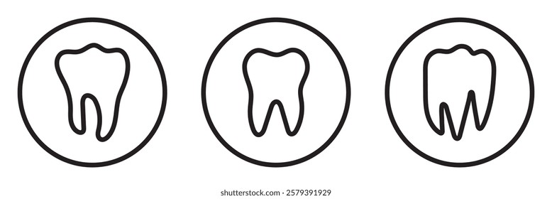 
Tooth Care Line Icon Set. Dental Implant, Orthodontic Protection Linear Pictogram. Whitening Procedure. Dentistry Outline Symbol. Dental Treatment Sign. Editable Stroke. Isolated Vector Illustration.