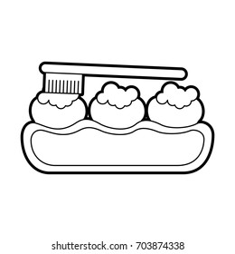 tooth care with toothbrush