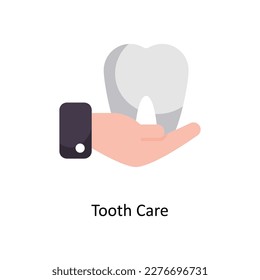 Tooth Care Vector Flat Icons. Simple stock illustration stock
