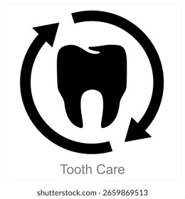 Diseño de concepto de icono de Vector de cuidado dental