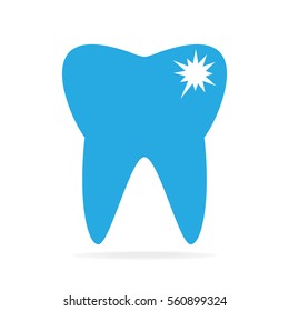 Tooth caries, tooth decay icon