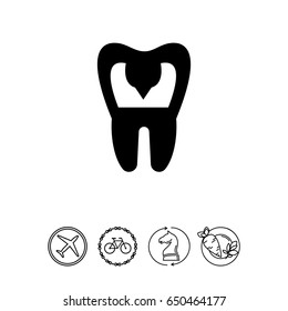 Tooth with Caries Icon