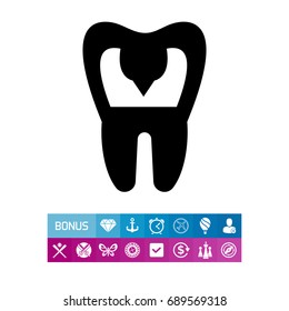 Tooth with Caries Icon