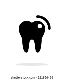 Tooth with caries icon on white background. Vector illustration.