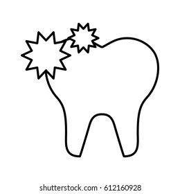 tooth with caries isolated icon vector illustration design